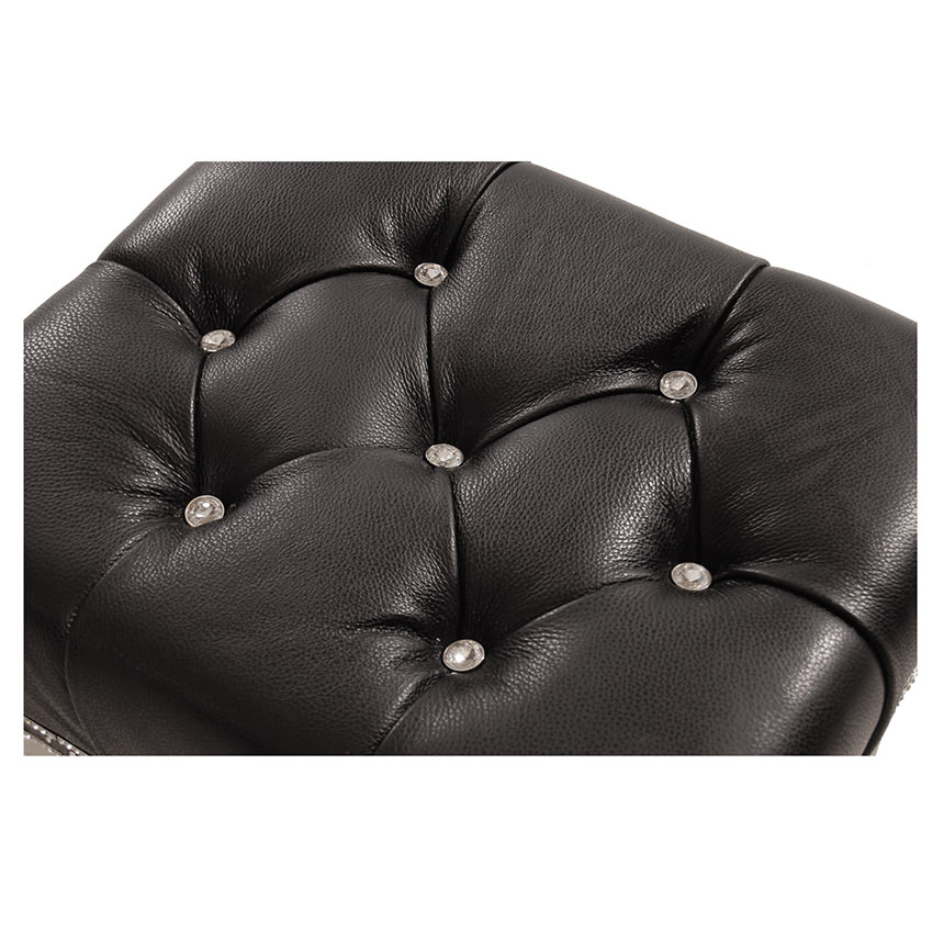 Hollywood Swank Black Vanity Bench El Dorado Furniture